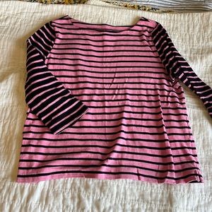 Preppy lightweight cotton striped sweater